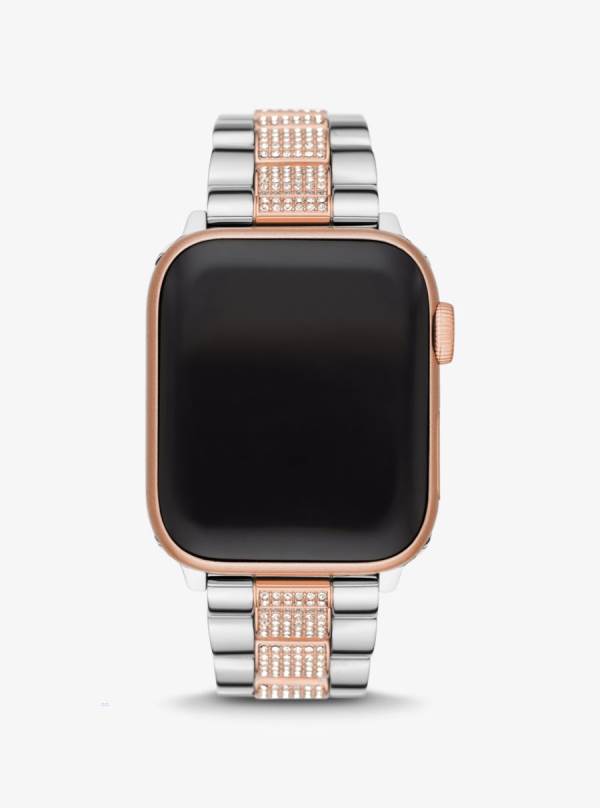 Damske Smart Hodinky Michael Kors Pavé Two-Tone Strap For Apple® Titán Meď - Hodinky Michael Kors Lacne | TONAY-2487